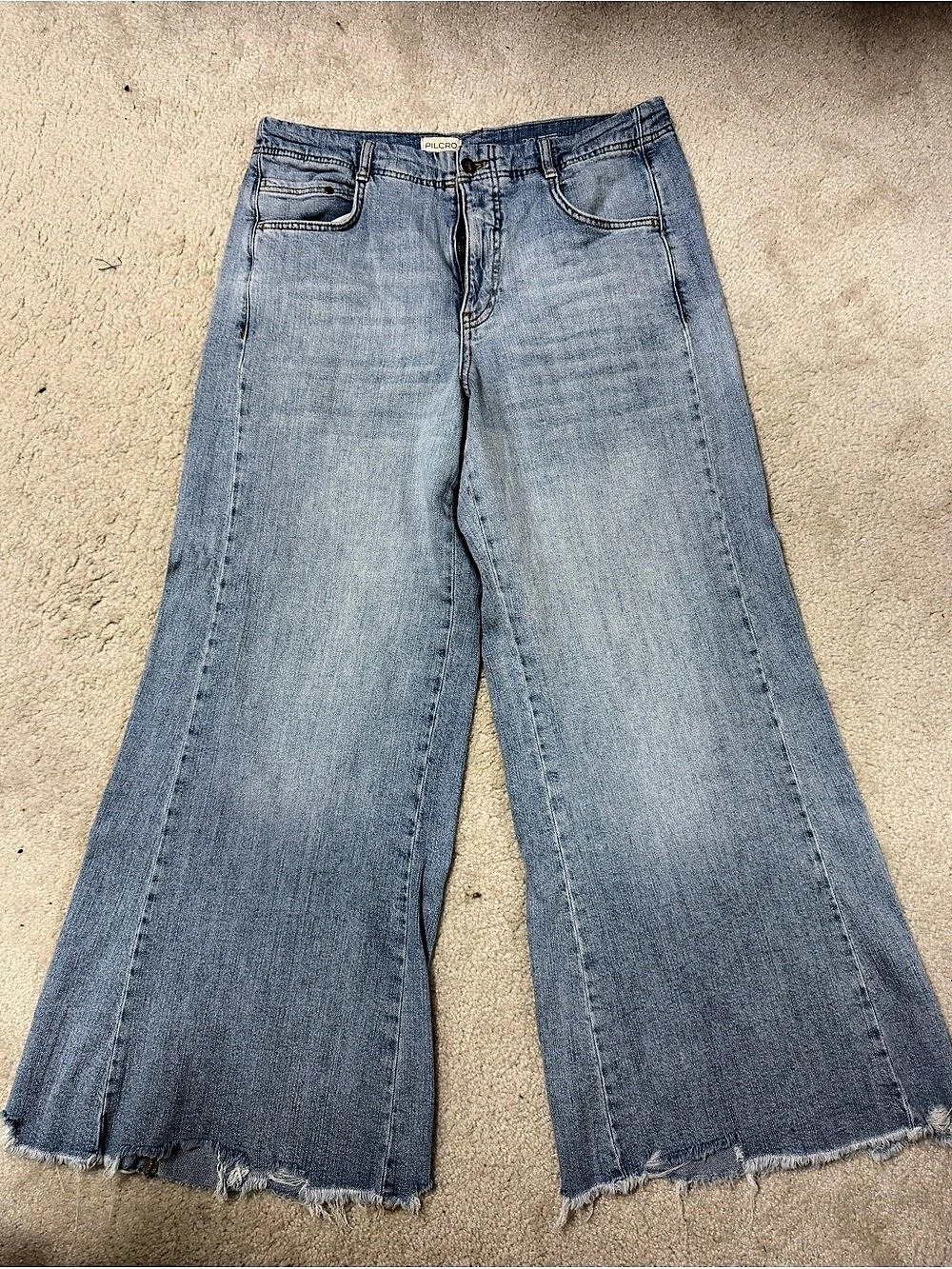 PILCRO Addi Wide Leg Jeans in Blue Waist 29